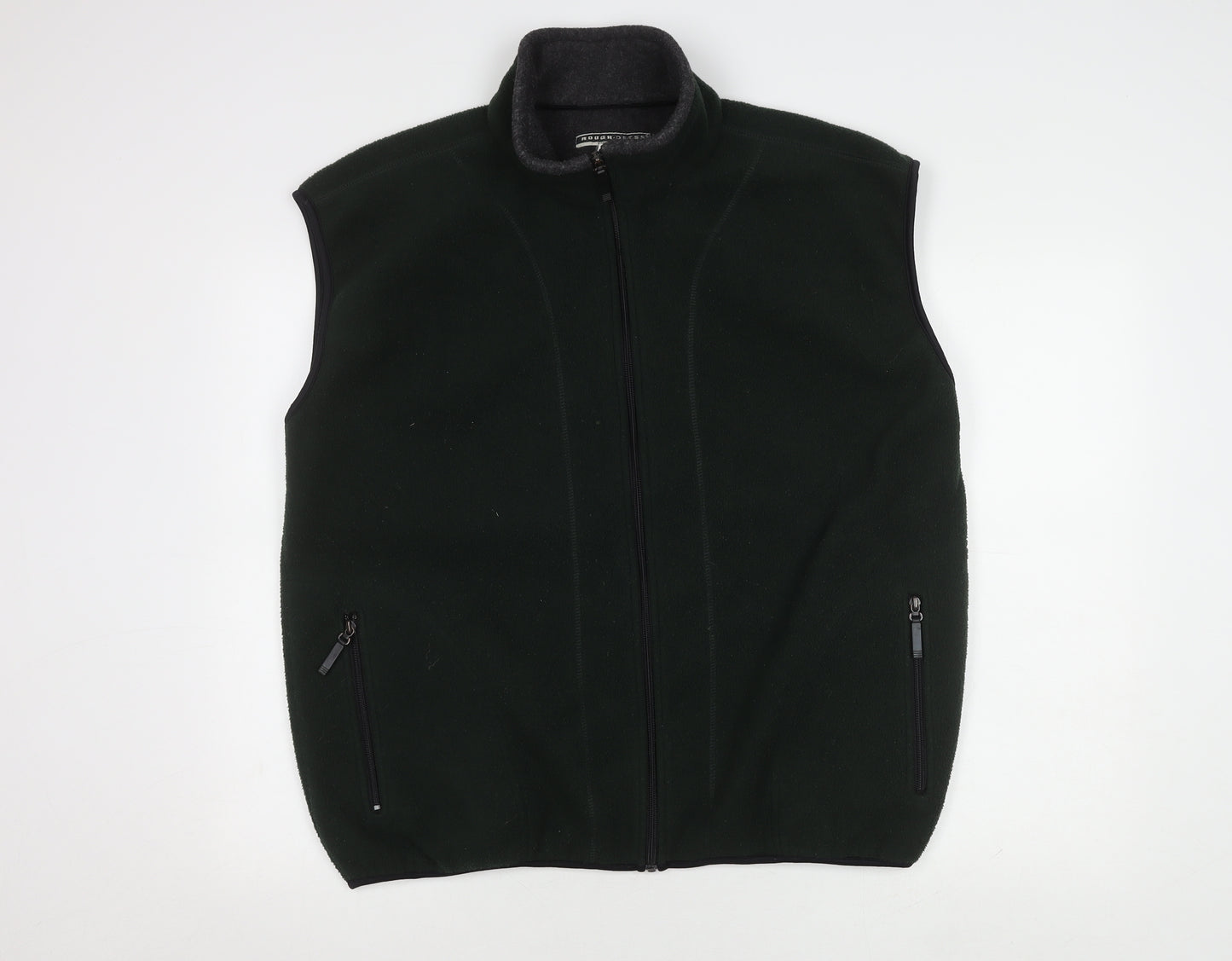 ROUGHDRESS Men's Grey Fleece Waistcoat, L, Casual