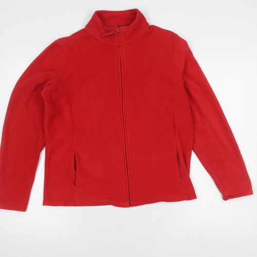 Marks and Spencer Women's Red Fleece Jacket Size 16