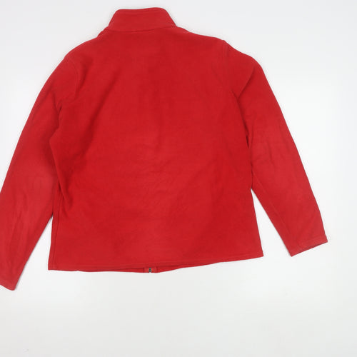 Marks and Spencer Women's Red Fleece Jacket Size 16
