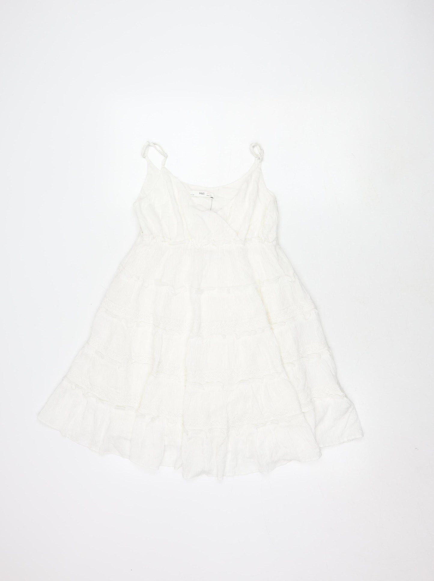 Marks and Spencer Girls Ivory Lace Sleeveless Dress 10-11 Years
