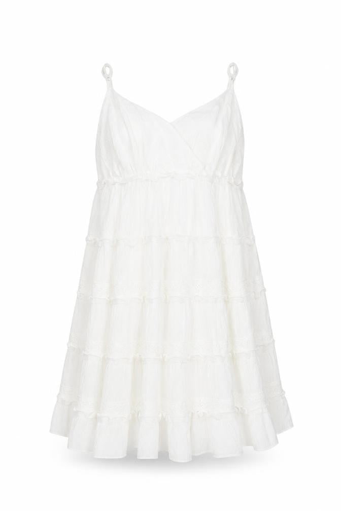Marks and Spencer Girls Ivory Lace Sleeveless Dress 10-11 Years