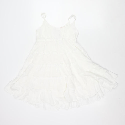 Marks and Spencer Girls Ivory Lace Sleeveless Dress 10-11 Years