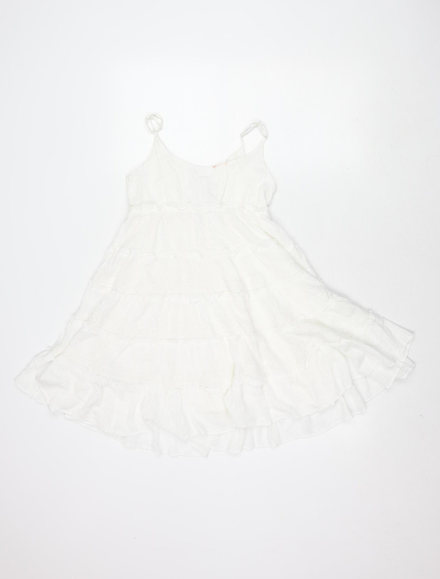 Marks and Spencer Girls Ivory Lace Sleeveless Dress 10-11 Years