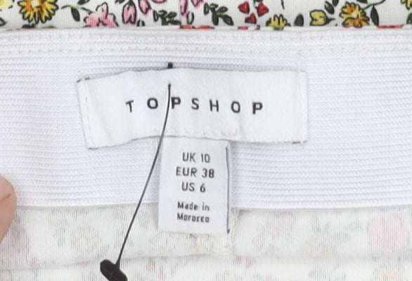 Topshop Women's Floral Pencil Skirt, Size 10, Viscose