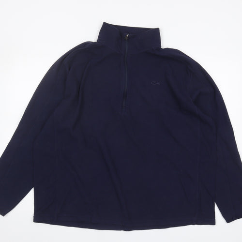 Champion Men's Blue 2XL Fleece Zip Sweatshirt