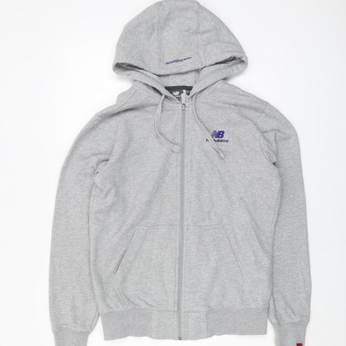 New Balance Men's Grey Full Zip Hoodie - Size S