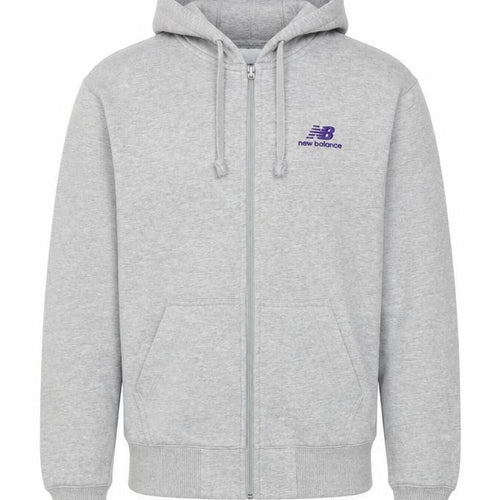 New Balance Men's Grey Full Zip Hoodie - Size S
