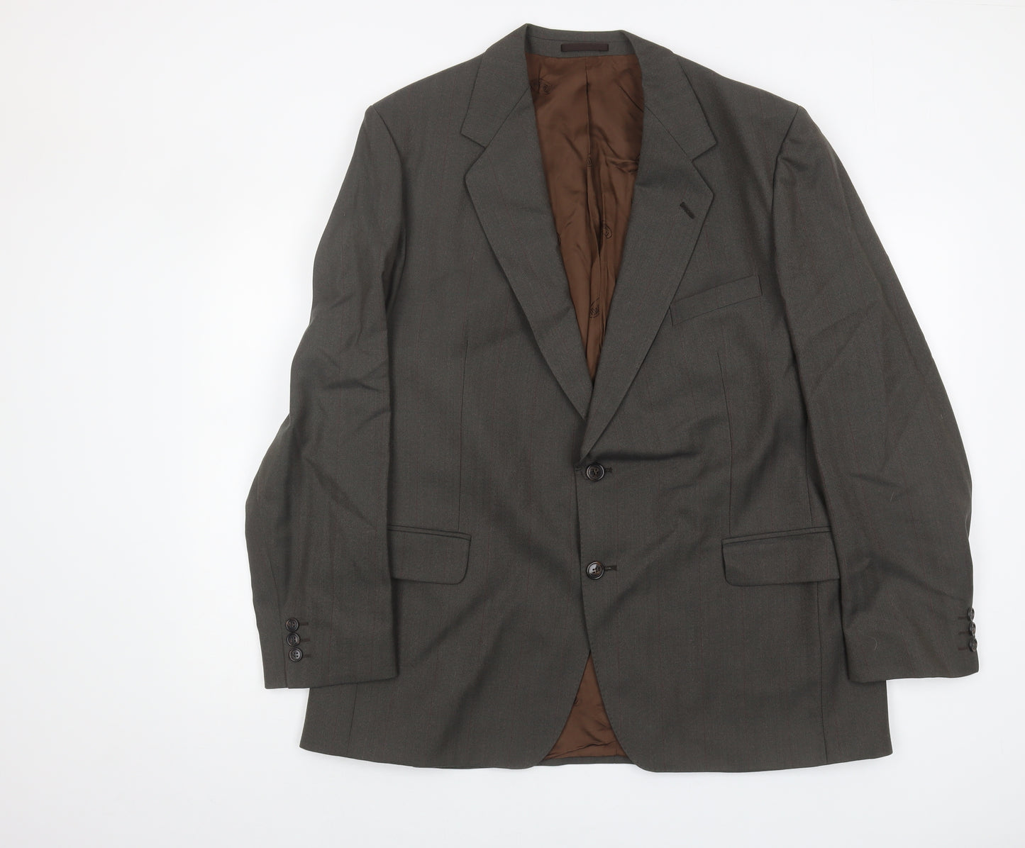Magee Men's Brown Wool Blazer - Classic Fit, Size 45R