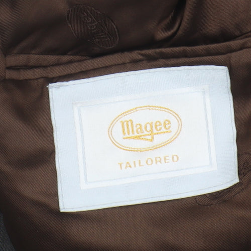 Magee Men's Brown Wool Blazer - Classic Fit, Size 45R