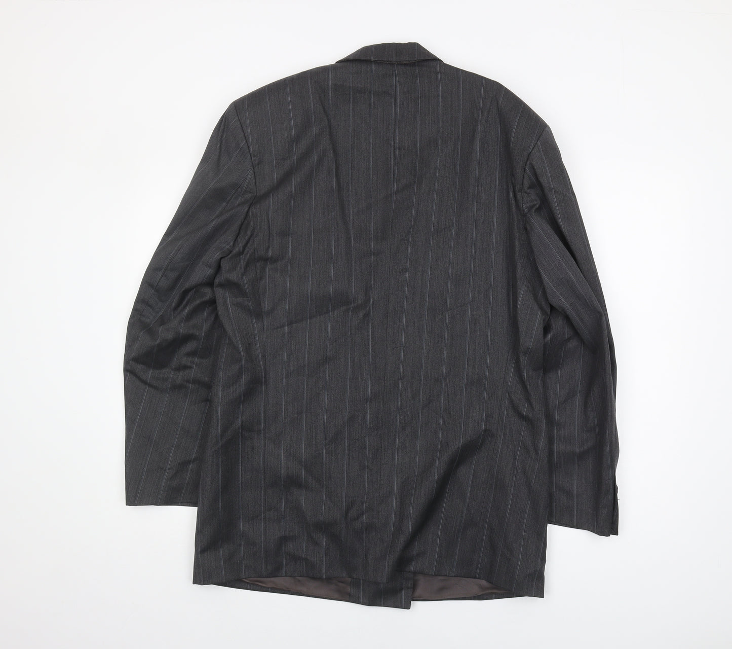 Hugo Boss Men's Grey Striped Blazer, Size UK 38, Classic Fit