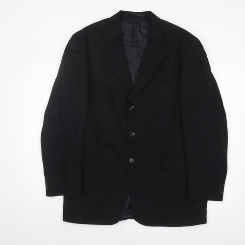 Pierre Cardin Men's Black Blazer 40R Classic Fit