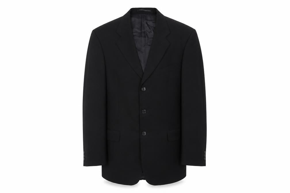 Front view of Pierre Cardin Men's Black Blazer 40R Classic Fit