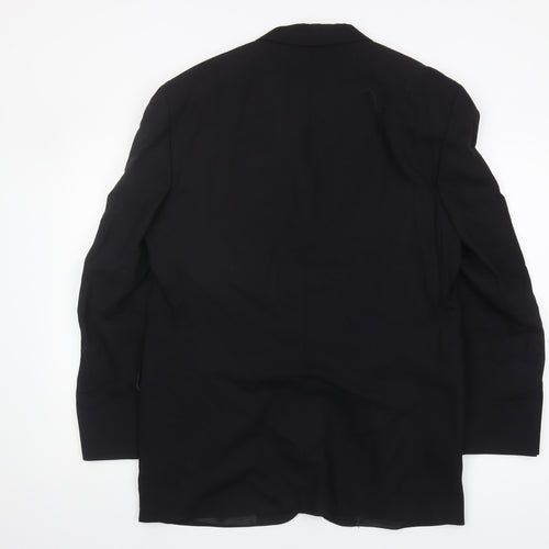 Pierre Cardin Men's Black Blazer 40R Classic Fit