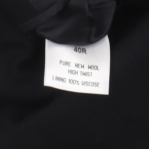 Pierre Cardin Men's Black Blazer 40R Classic Fit