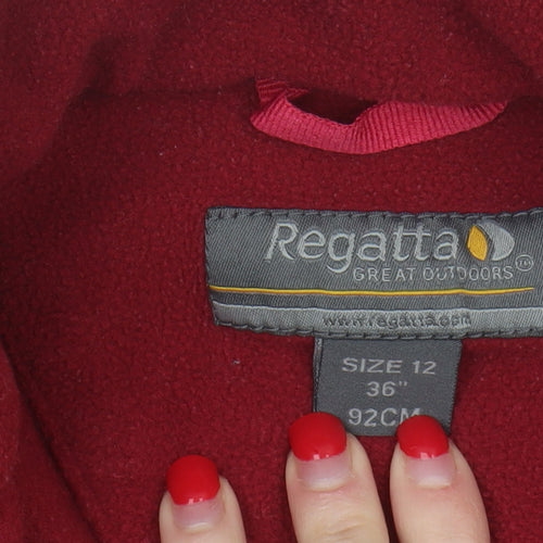 Regatta Women's Red Fleece Jacket Size 12