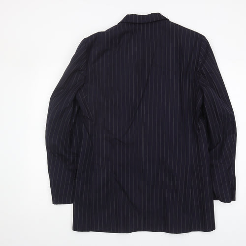 T.M. Lewin Blue Blazer Men’s 39R Classic Striped