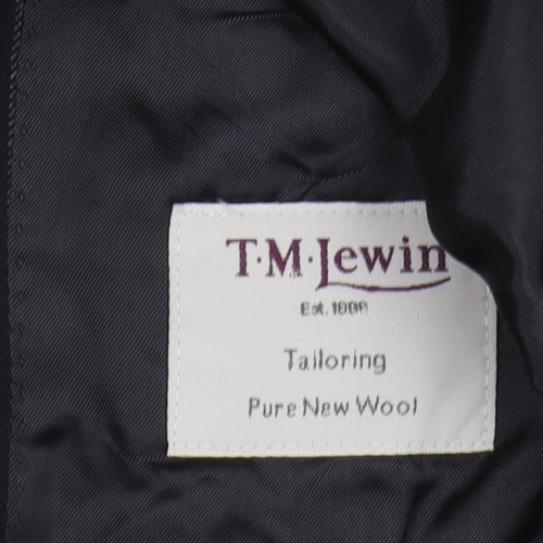 T.M. Lewin Blue Blazer Men’s 39R Classic Striped