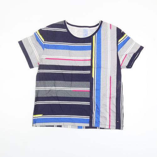 Tommy Hilfiger Women's Multicoloured Striped T-Shirt S