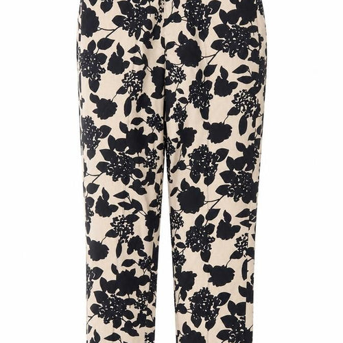 Laura Ashley Women's Beige Floral Trousers, Size 12
