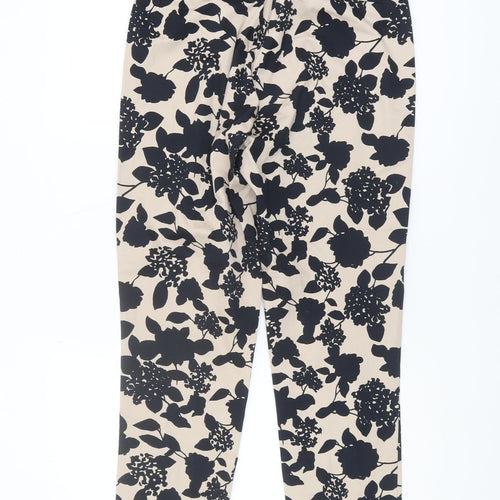 Laura Ashley Women's Beige Floral Trousers, Size 12