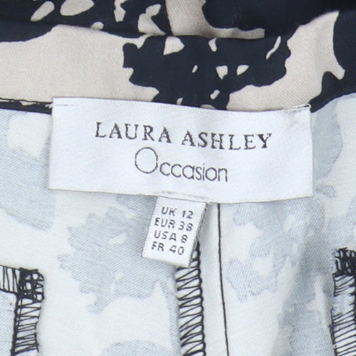 Laura Ashley Women's Beige Floral Trousers, Size 12