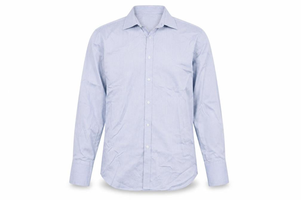 Front view of Jasper Conran Men's Blue Check Regular Fit Shirt 16.5