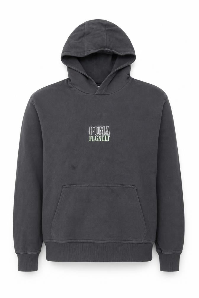 Front view of Puma Men's Black Hoodie S Motorsport Pullover