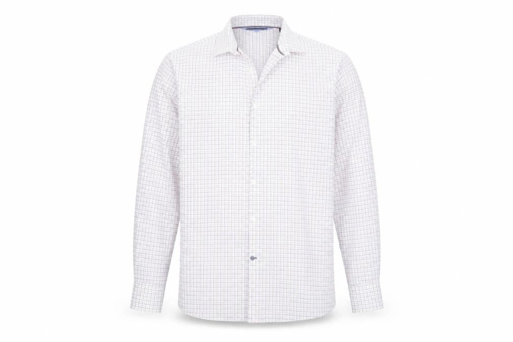 Front view of Tommy Hilfiger Men's Multicoloured Check Shirt, 17