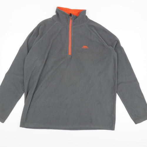 Trespass Men's Grey Fleece 1/2 Zip Sweatshirt Size L