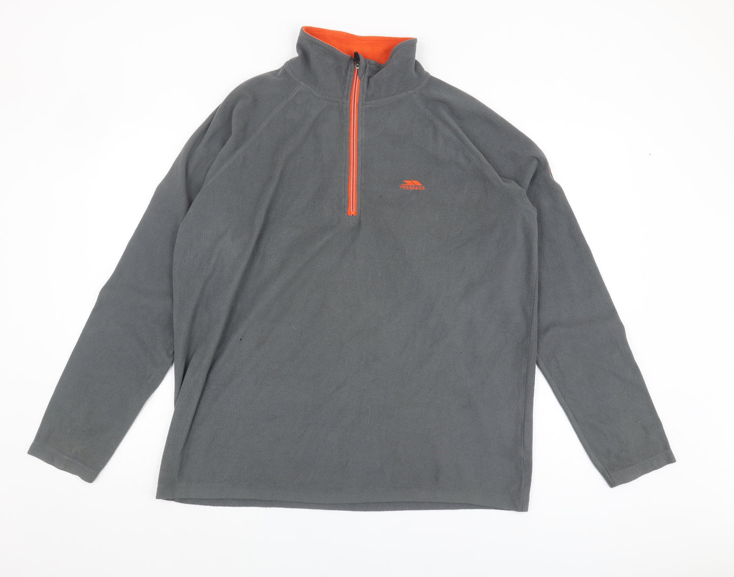 Trespass Men's Grey Fleece 1/2 Zip Sweatshirt Size L