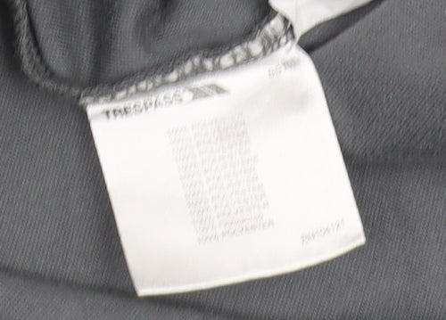 Trespass Men's Grey Fleece 1/2 Zip Sweatshirt Size L