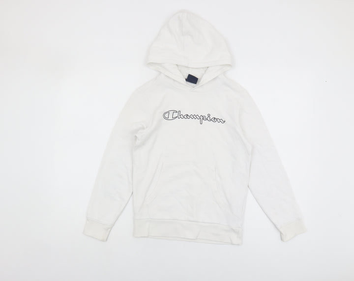 Champion Boys White Pullover Hoodie Size 9-10 Years