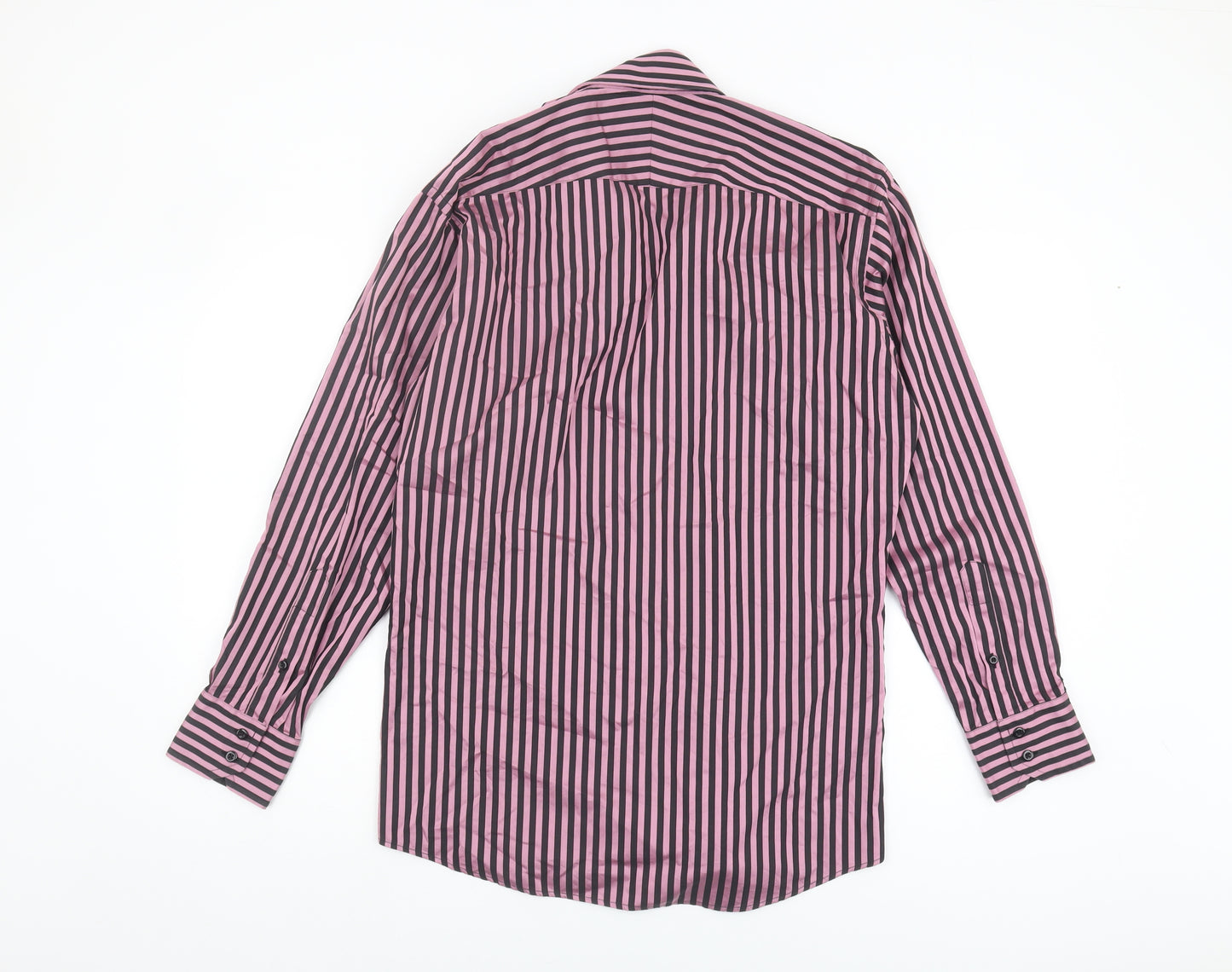 T.M.Lewin Pink Striped Slim Fit Shirt - 15.5