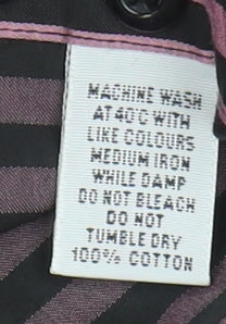 T.M.Lewin Pink Striped Slim Fit Shirt - 15.5