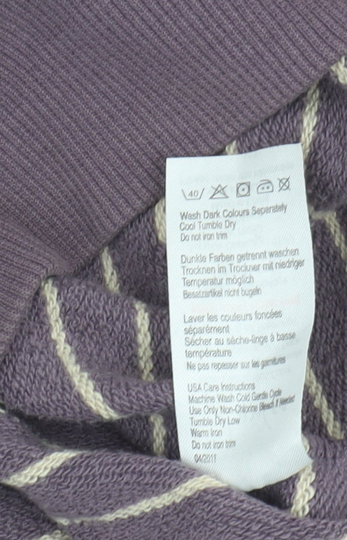 Joules Women's Purple Striped Pullover Sweatshirt Size 8