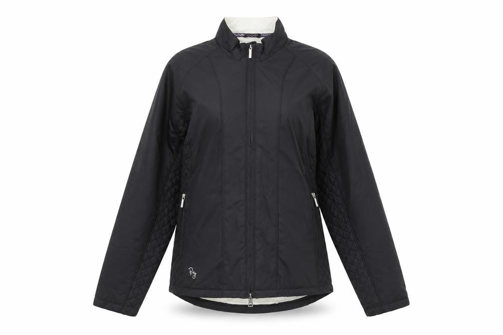 Front view of Ping Collection Women's Black Quilted Jacket, size 12