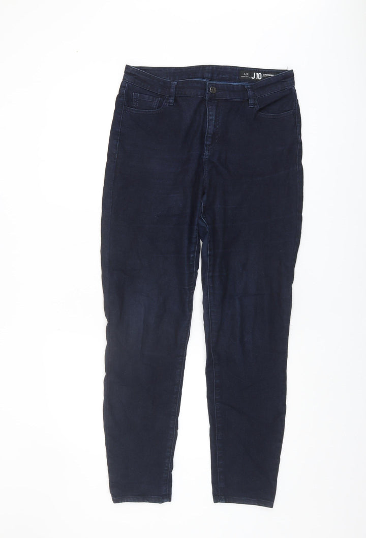 Armani Exchange Women's Blue Cropped Skinny Jeans