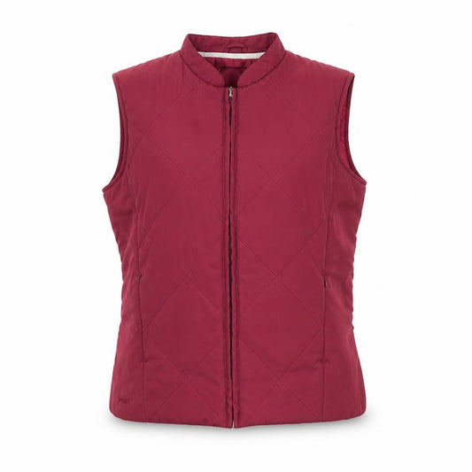 Front view of Ping Collection Women's Red Quilted Waistcoat, size 14