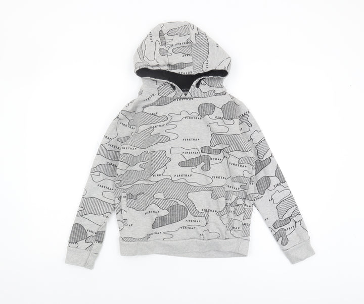 Firetrap Boys Grey Camouflage Hoodie, Size 11-12 Years