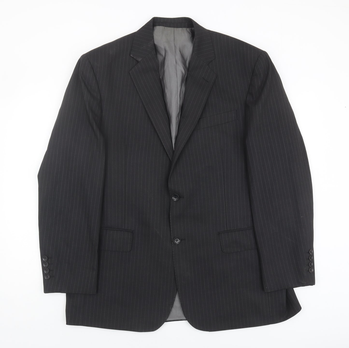 Austin Reed Men's Grey Striped Blazer 44R