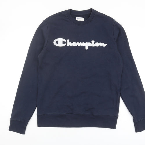 Champion Men's Blue Sweatshirt S with Logo