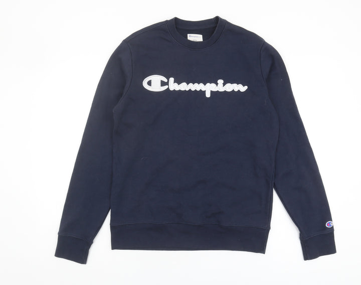 Champion Men's Blue Sweatshirt S with Logo