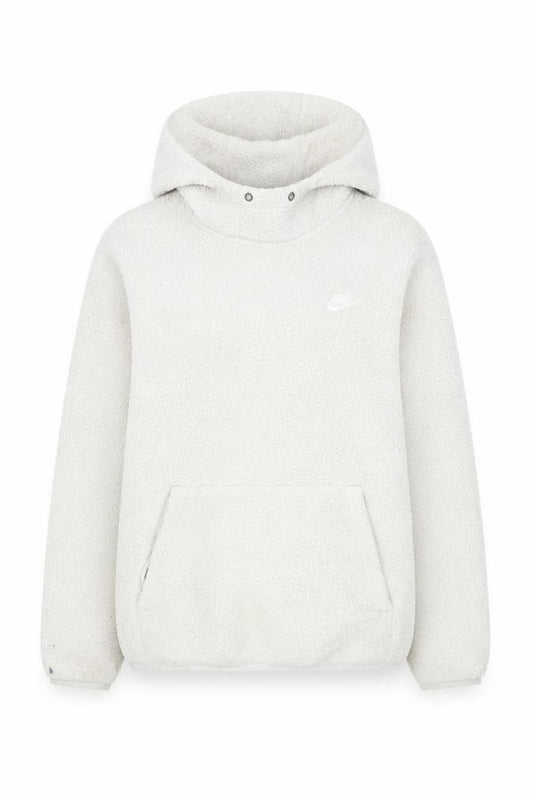 Nike Unisex Ivory M Pullover Hoodie with Logo & Pocket