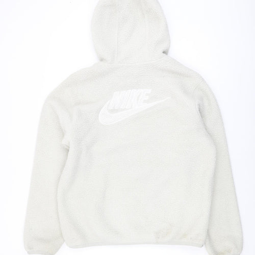 Nike Unisex Ivory M Pullover Hoodie with Logo & Pocket