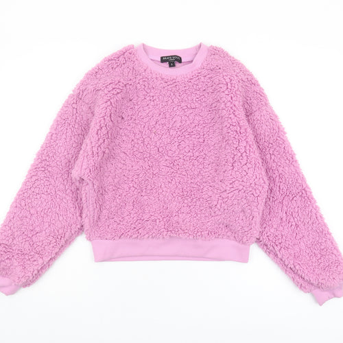 Brave Soul Women's Pink Fleece Pullover Sweatshirt S