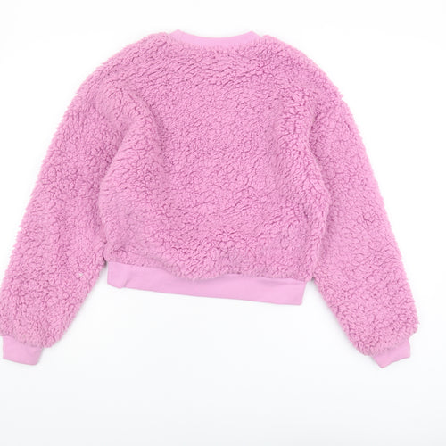 Brave Soul Women's Pink Fleece Pullover Sweatshirt S