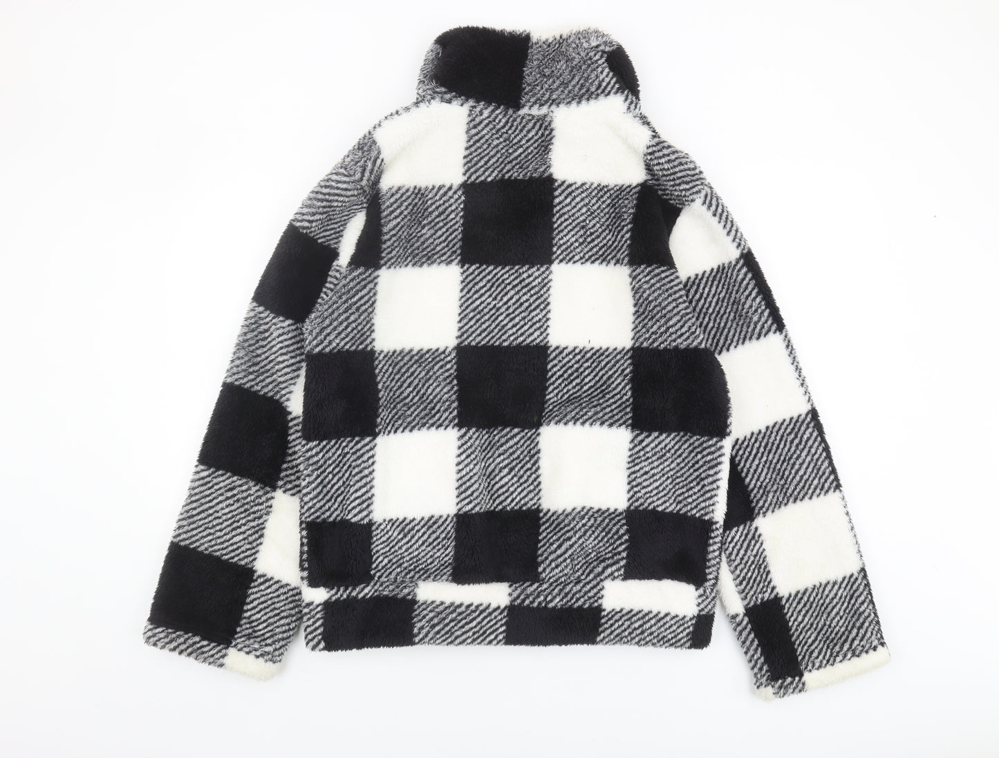 QED London Women's Black Check Jacket Size L Zip