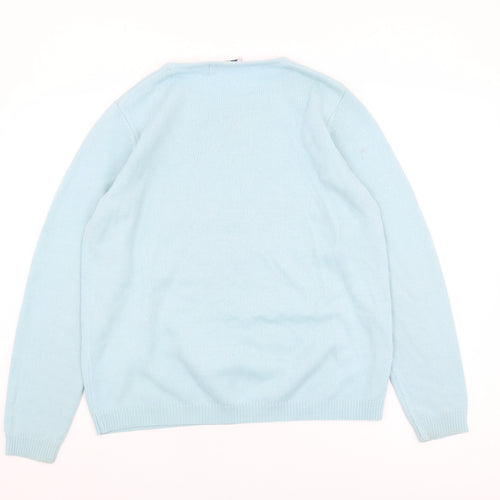 Honor Millburn Women's Blue Jumper M Embroidered Knit