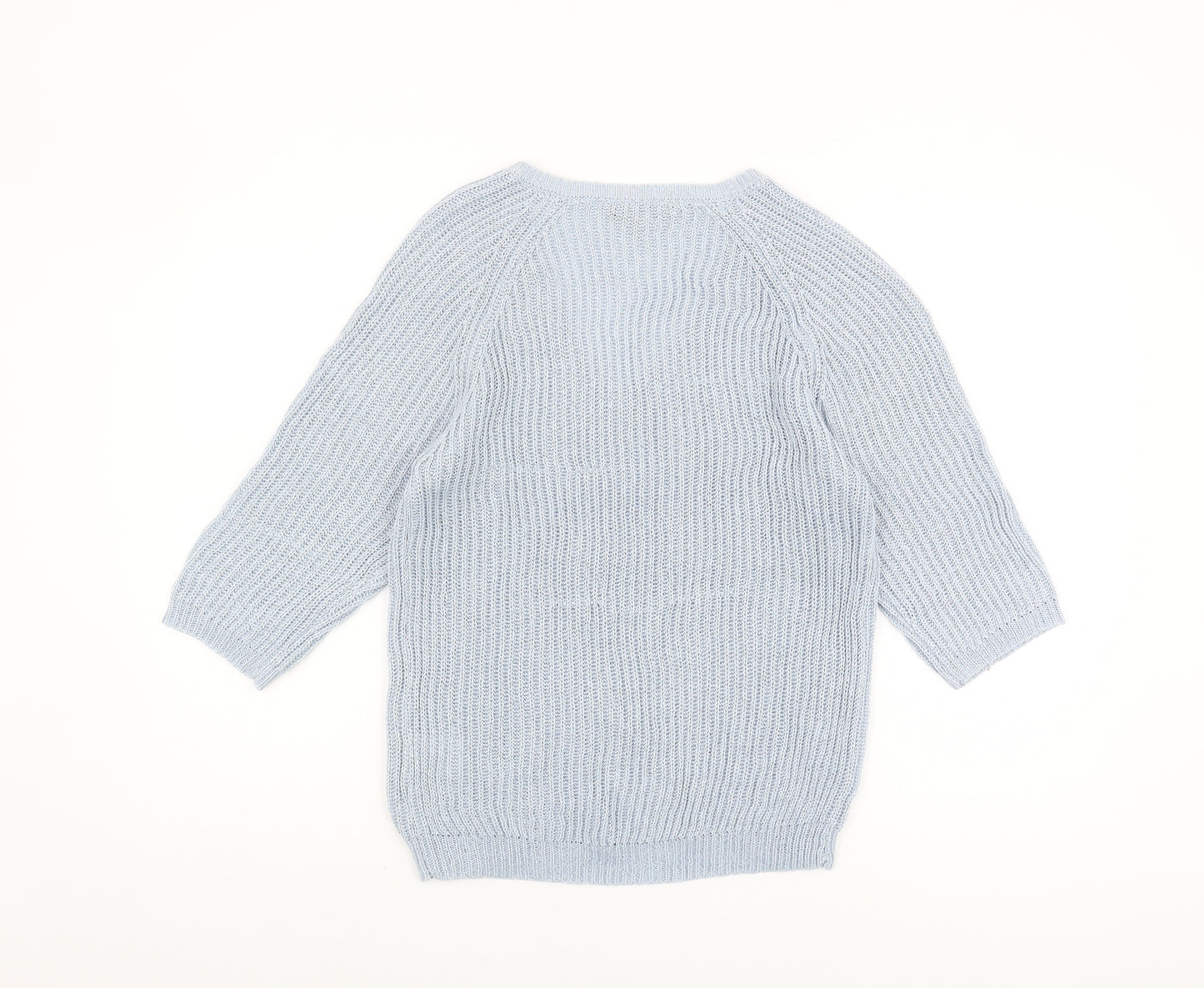 Sosandar Women's Blue V-Neck Pullover Jumper, Size S