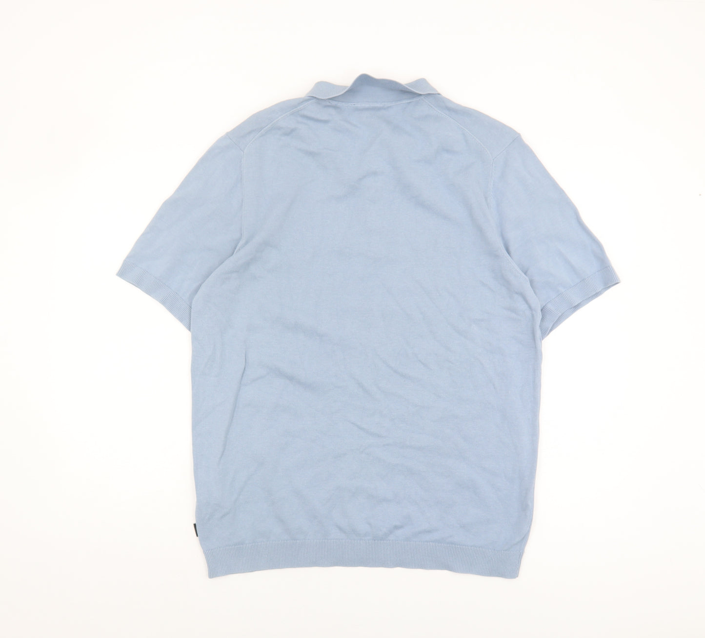 Jack & Jones Men's Blue Polo Shirt, Large, Short Sleeve